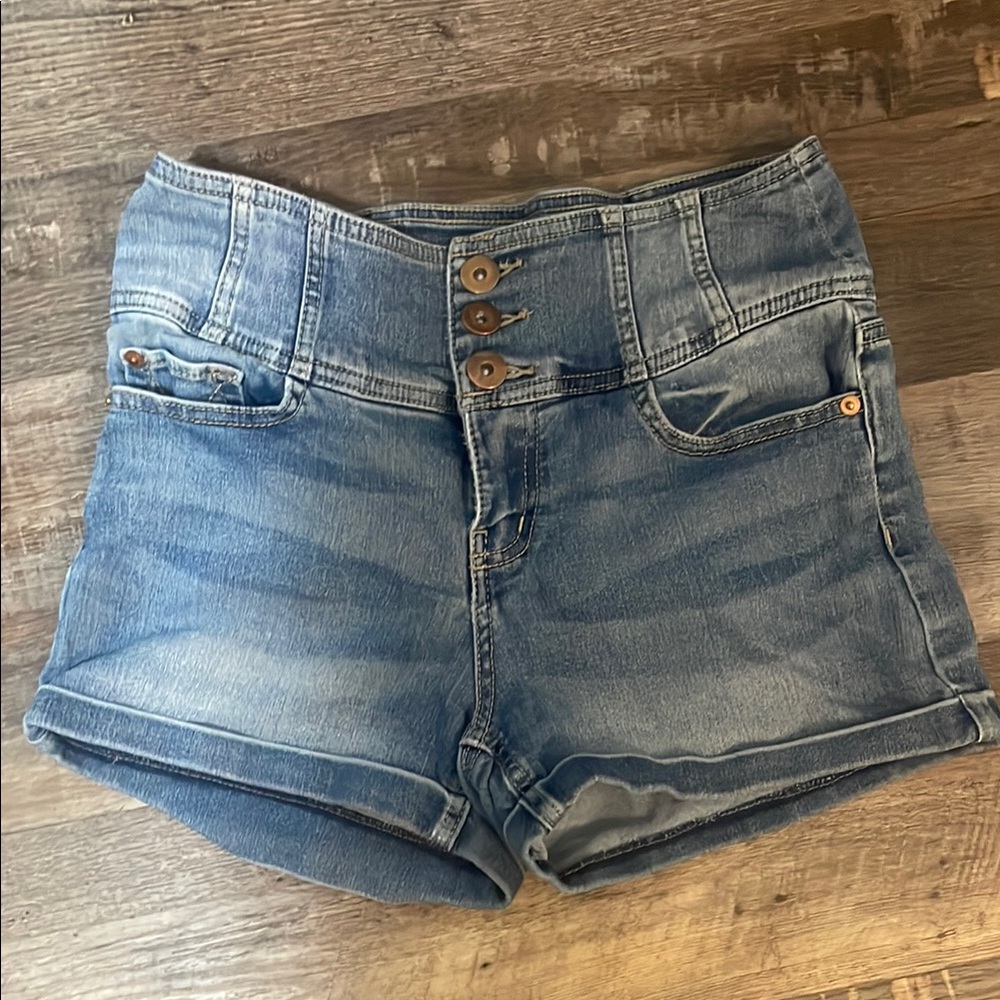 Denim High-Waisted Women's Shorts